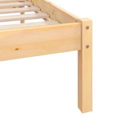 Vidaxl Posteljni okvir trdna borovina 120x190 cm UK Small Double