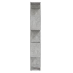 shumee Knjižna omara za razdelitev prostora betonsko siva 80x24x155 cm