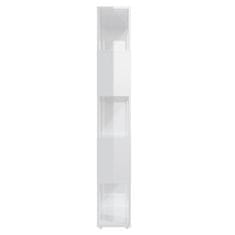 Vidaxl Knjižna omara za razdelitev prostora sijaj bela 80x24x155 cm