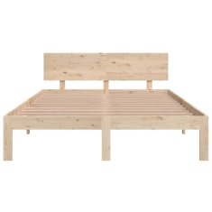 Vidaxl Posteljni okvir iz trdnega lesa 135x190 cm 4FT6