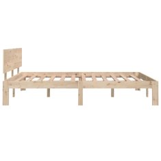 Vidaxl Posteljni okvir iz trdnega lesa 135x190 cm 4FT6