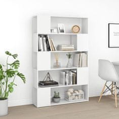 Vidaxl Knjižna omara za razdelitev prostora bela 100x24x155 cm