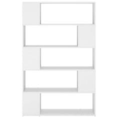 Vidaxl Knjižna omara za razdelitev prostora bela 100x24x155 cm