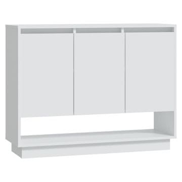 Vidaxl Komoda bela 97x31x75 cm inženirski les