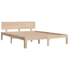 Vidaxl Posteljni okvir iz trdnega lesa 150x200 cm 5FT