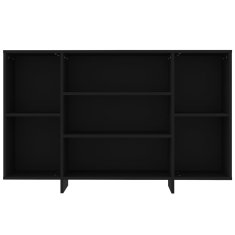 Vidaxl Komoda črna 120x30x75 cm iverna plošča