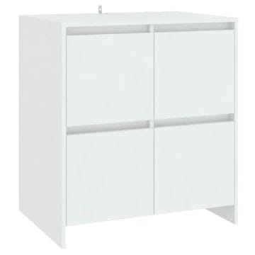 Vidaxl Komoda bela 70x41x75 cm iverna plošča