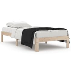 Vidaxl Posteljni okvir iz trdnega lesa 90x190 cm 3FT