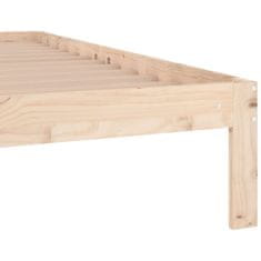 Vidaxl Posteljni okvir iz trdnega lesa 90x190 cm 3FT