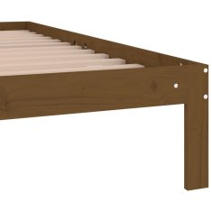 shumee Okvir za posteljo, medeno rjava, masivni les, 75x190 cm, enojni