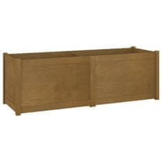 Vidaxl Vrtno cvetlično korito medeno rjavo 150x50x50 cm trdna borovina