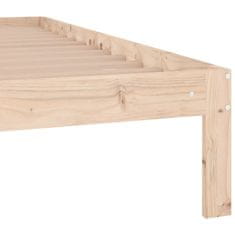 Vidaxl Posteljni okvir iz trdnega lesa 135x190 cm 4FT6