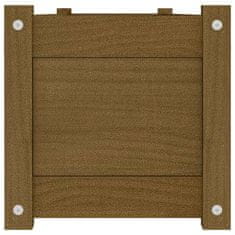 Vidaxl Visoka greda 2 kosa medeno rjava 150x31x31 cm trdna borovina