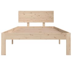 Vidaxl Posteljni okvir iz trdnega lesa 90x190 cm 3FT
