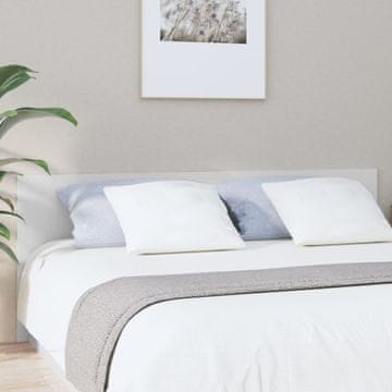 Vidaxl vidaXL Vzglavje postelje, belo, 200x1,5x80 cm, material na osnovi lesa