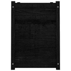 Vidaxl Vrtno cvetlično korito črno 100x50x70 cm trdna borovina