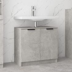 Vidaxl Kopalniška omarica betonsko siva 64,5x33,5x59 cm konstr. les