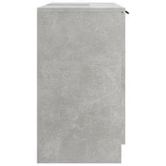 Greatstore Kopalniška omarica betonsko siva 64,5x33,5x59 cm konstr. les