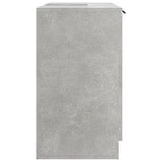 Vidaxl Kopalniška omarica betonsko siva 64,5x33,5x59 cm konstr. les