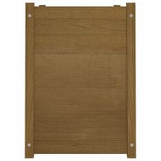 Vidaxl Vrtno cvetlično korito medeno rjavo 100x50x70 cm trdna borovina