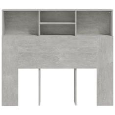 Vidaxl Vzglavna omarica betonsko siva 120x19x103,5 cm