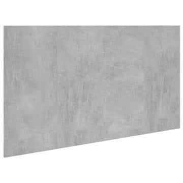 Vidaxl Posteljno betonsko sive 160x1,5x80 cm konstruiran les