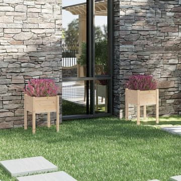 Vidaxl vidaXL Vrtni sadilniki, 2 kosa, 50x50x70 cm, masiven borov les
