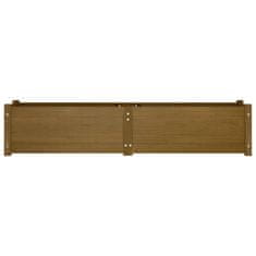 Vidaxl Visoka greda 2 kosa medeno rjava 150x31x31 cm trdna borovina