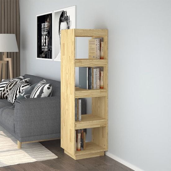 Greatstore Knjižna omara za razdelitev prostora 40x35x135 cm borovina
