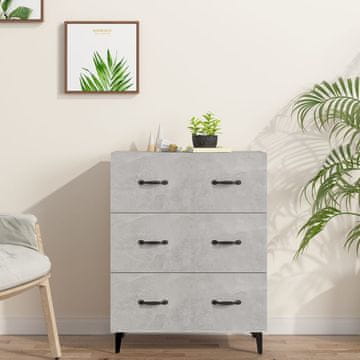 Vidaxl vidaXL Omarica betonsko siva 69,5x34x90 cm material na osnovi lesa