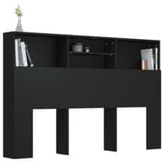 Vidaxl Vzglavna omarica črna 160x19x103,5 cm