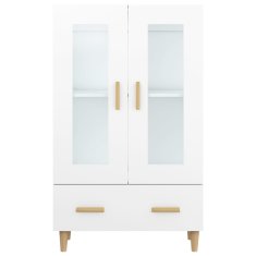 Vidaxl Visoka omarica bela 70x31x115 cm konstruiran les