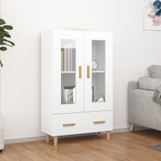Vidaxl Visoka omarica bela 70x31x115 cm konstruiran les