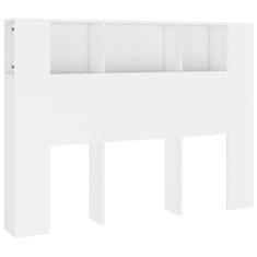 Vidaxl Vzglavna omarica bela 140x18,5x104,5 cm
