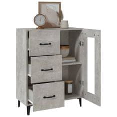 Vidaxl Komoda betonsko siva 69,5x34x90 cm konstruiran les