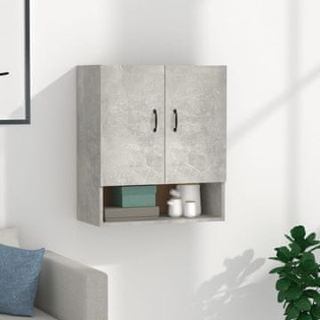 Vidaxl vidaXL Stenska omarica betonsko siva 60x31x70 cm