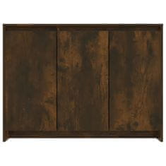 Greatstore Komoda dimljeni hrast 102x33x75 cm iverna plošča