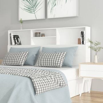 Vidaxl vidaXL Vzglavje postelje s policami, belo, 160x19x103,5 cm
