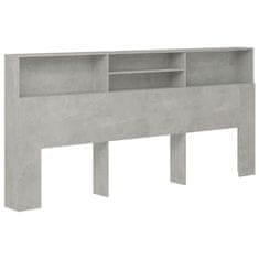 Vidaxl Vzglavna omarica betonsko siva 220x19x103,5 cm