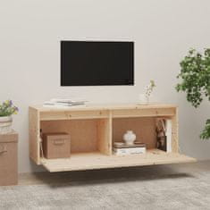 Vidaxl Stenska omarica 100x30x35 cm trdna borovina