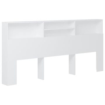 Vidaxl Vzglavna omarica bela 220x19x103,5 cm