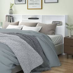 Vidaxl Vzglavna omarica bela 220x19x103,5 cm