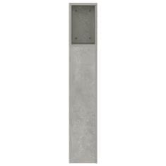 Vidaxl Vzglavna omarica betonsko siva 160x18,5x104,5 cm
