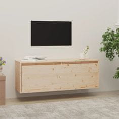 Vidaxl Stenska omarica 100x30x35 cm trdna borovina
