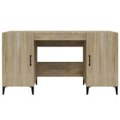 Vidaxl Pisalna miza sonoma hrast 140x50x75 cm konstruiran les