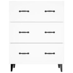 Vidaxl Komoda bela 69,5x34x90 cm inženirski les