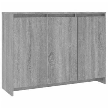 Vidaxl Komoda siva sonoma 102x33x75 cm iverna plošča