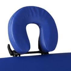 Vidaxl Modra zložljiva masažna miza z 2 območji in lesenim okvirjem