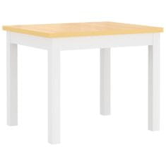 shumee 3-delni komplet otroške mize in stolov bel in bež MDF