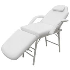 Vidaxl Zdravljenje stol nastavljiv nazaj in noge bela